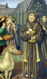 Sankt Antonius av Padua (san antonio di padova) - enligt Anne av Bretagnes timbok av Unknown artist
