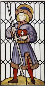 Saint Erasmus efter ett målat glas i Saint Quentin av Unknown artist