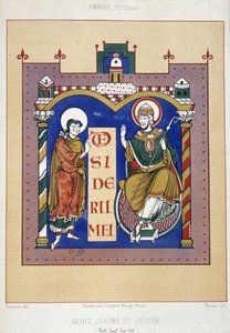 Heiliger Hieronymus und Heiliger Désiré - basierend auf einem französischen Dokument aus dem 12. Jahrhundert von Unknown artist