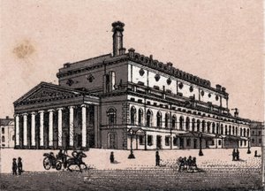 Sankt Petersburg, Ryssland: utsikt över Grand Theatre i Sankt Petersburg i "" Världen illustrerar 168 vyer"" Odaterat (slutet av 1800-talet) av Unknown artist
