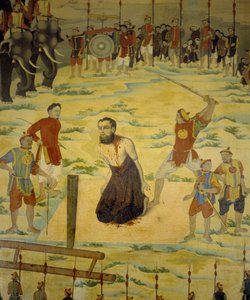 Saint Pierre Dumoulin Borie, Martyr till Dong Hoi, Tonkin 1838. Anonym målning från 1800-talet. av Unknown artist