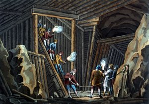Saltgruva i Tyskland i slutet av 1700-talet. av Unknown artist