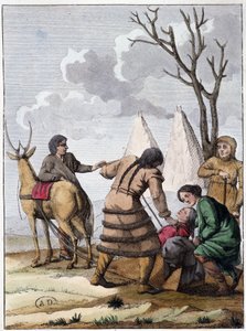 Samojedäktenskap (nomader av mongoliskt ursprung), deb. 1800-talet av Unknown artist