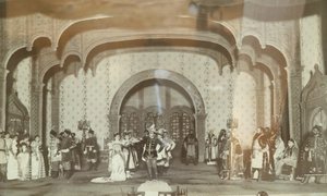 Scene de la piece de teater ""le Faux Dmitri"" av Alexandre Nikolaievitch Ostrovski (1823-1926). Teater Maly de Moscou. Photographie, annees 1870. Statens centrala A. Bakhrushin teatermuseum, Moskva Scen från teaterpjäsen ""False Dmitriy"" av Ale av Unknown artist