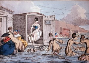 Havsbad i Brighton - 1800-talet, B.N. av Unknown artist