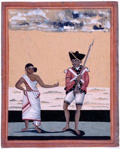 Sepoy från Madras infödda infanteri och hans fru av Unknown artist
