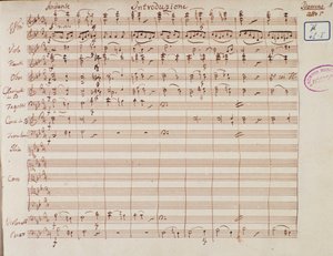 Notblad för Idomenee, kung av Kreta, opera av Mozart, Lichtenthal-version (1843) av Unknown artist