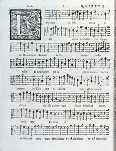 Notblad i den andra boken av Sacrae Symphoniae av Giovanni Gabrieli av Unknown artist