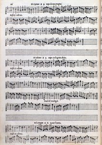 Notblad av avhandling om ornamentik av Girolamo della Casa av Unknown artist