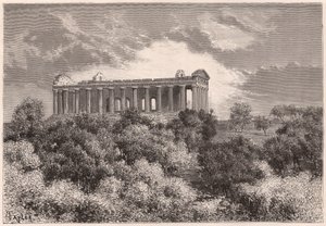 Sidovy av det forntida grekiska Concordtemplet i Agrigento på Sicilien, Italien av Unknown