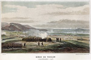 Belägring av Toulon augusti-december 1793 - i "" Napoleons sjöstrider"" av Unknown artist