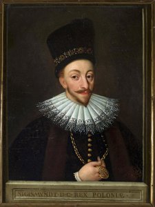 Sigismund III av Polen - Porträtt av Sigismund III Vasa, kung av Polen (1566-1632), Anonym. Olja på duk, tidigt 1600-tal, Narodowe-museet, Warszawa av Unknown artist