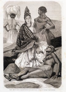 Signare dam av färg och neger av Saint Louis i havsbadet - i "" Le Tour du Monde"" av Unknown artist