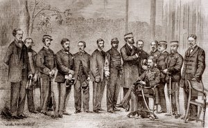 Sir James Hope Grant (1808-1875), en brittisk soldat och hans stab under det andra opiumkriget, som varade från 1856 till 1860. av Unknown artist