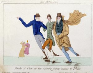 Skaters - Humoristisk teckning av Unknown artist