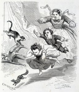 Sophie and the squirrel - i "The misfortunes of Sophie"" av grevinnan av Ségur, Hachette av Unknown artist