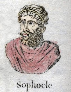 Sofokles (ca 496-406 f.Kr.), grekisk tragisk poet. av Unknown artist