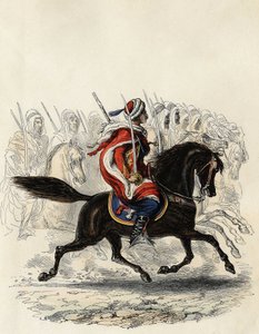 Spahis (den franska arméns indiska kavallerikår) består huvudsakligen av arabiska ryttare utbildade för provinsen Alger 1834, d