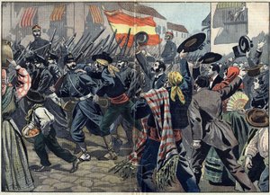 Spansk-amerikanska kriget eller kubanska frihetskriget (1868-1898) mellan Spanien och Nordamerika av Unknown artist
