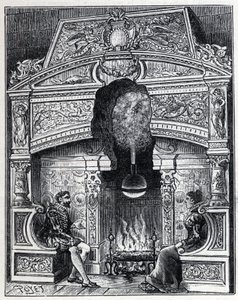 Ånga och solvärme: Eolipyl eldstad, ång- och reaktionsmaskinsystem som ursprungligen designades av Heron of Alexandria (80 f.Kr.). Gravyr i "" La Nature"" av Unknown artist
