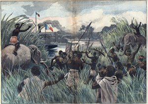 Tar Tchadsjön i besittning (Afrika) av Unknown artist