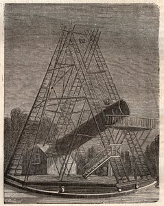 Teleskop av William Herschel (Friedrich Wilhelm Herschel av Unknown artist