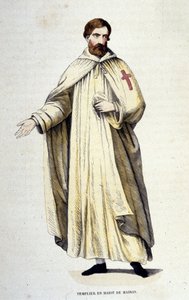 Templar i husklänning gravyr 1800-talet av Unknown artist