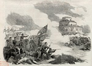 Slaget vid Monte Caseros i april 1852 - Justo Joseph de Urquizas revolt (1801-70); - Slaget vid Caseros, eller slaget vid Mount Caseros den 3 februari, av Unknown artist