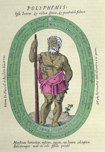 Kyklopen Polyphemus (Polyphemus), satir mot Nicolas Durand de Villegagnon, fransk militär och upptäcktsresande (1510-1571) av Unknown artist