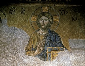 Deesis. Detalj av Kristus, mitten av 1100-talet (mosaik) av Unknown artist