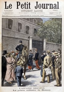 Dreyfus-fallet: militärfängelset i Rennes - i "" Le Petite Journal"" av 1899-07-09 av Unknown artist