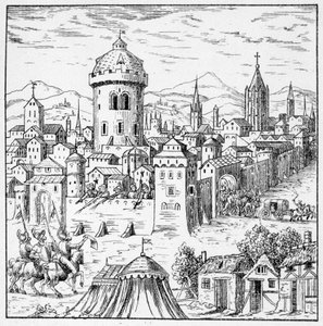 Hugenotterna i Amboise var kung Francois II (Besvärjelse av Amboise) - i "" samling av 39 figurer som representerar Frankrikes katastrofer från 1562 till 1586""; Louis Perrin imprimerie av Unknown artist