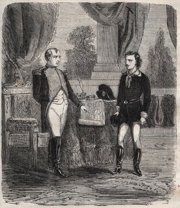 Förhöret av Friedrich Stabs efter hans misslyckade försök att mörda Napoleon I - Friedrich (Frederic) Staps förhör av Napoleon, en ung tysk som försökte mörda Napoleon den 12 oktober av Unknown artist