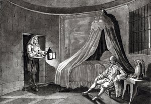 Järnmasken i hans fängelse på ön Sainte-Marguerite av Unknown artist