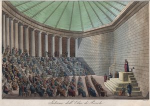 Odeon av Aten eller Odeon av Perikles i Aten - gravyr från "" Seder och traditioner för alla folk i universum. Det vill säga historien om regeringen, om lagarna, om milisen, om religionen för alla nationer från de mest avlägsna tiderna till våra dagar "1 av Unknown artist