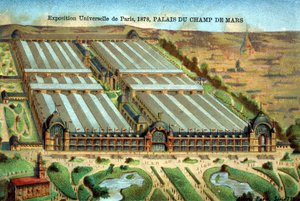 Palais du Champ de Mars vid den universella utställningen i Paris 1878 av Unknown artist