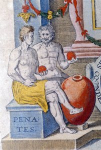 Penaterna. (inhemska gudar som skyddar staden eller hemmet). av Unknown artist