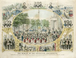 Resultatet av det femtonde tillägget, och uppkomsten och framstegen för den afrikanska rasen i Amerika och dess slutgiltiga prestation, och firandet den 19 maj av Unknown artist