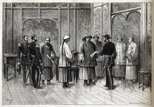 Porträtt av Napoleon Bonaparte - litografi av Job (Jacques Onfroy de Breville) från "" Le Grand Napoleon des Petites Enfants""" 1893 av Unknown artist