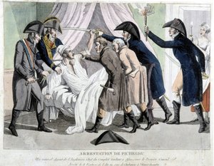 Gripandet av Pichegru - gravyr av Unknown artist