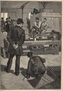 Konsten att resa: Blanchard Tower. Gravyr från 1885 i "" Les arts et metiers illustres"" av Adolphe BITARD. av Unknown artist