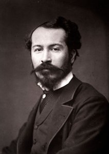 Konstnären Edmond-Louis Dupain porträtterad med anledning av Salongen i Paris 1883 av Unknown