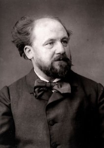 Konstnären Jean-Joseph Weerts porträtterad med anledning av Salongen i Paris 1883 av Unknown