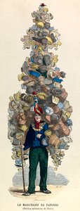 Korghandlaren i Paris på 1800-talet - privat samling av Unknown artist