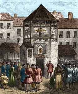 Boken "" la dime royale " av Sebastien Le Prestre, Marquis de Vauban, ställdes till fällan efter hans förbud 1707. av Unknown artist