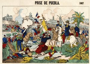 Infångandet av Puebla den 17 maj av Unknown artist