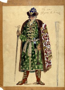 Kungens karaktär i operan "Prins Igor"" av Alexander Borodine (1833 - 1887). av Unknown artist