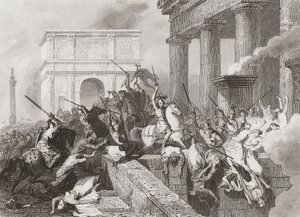 Vandalernas ankomst till Spanien av Unknown artist