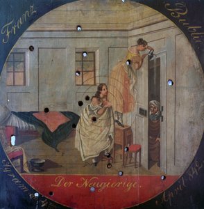 Den nyfikna (målade målet) av Unknown artist