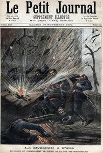 Dynamiten i Paris, explosion vid polisstationen rue des Bons Enfants orsakad av anarkisten Emile Henrys attack, 8 november av Unknown artist